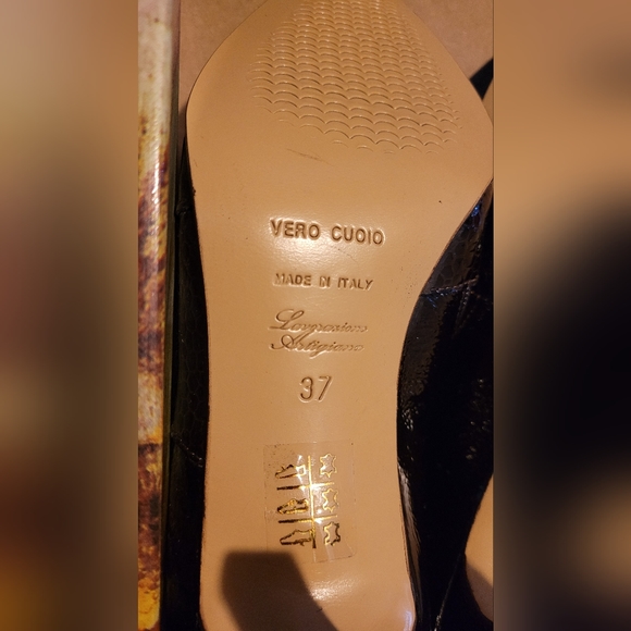 Linea Verde For Elio Size 37 Ladies ITALIAN LEATHER Maroon  Coda Heels Booties - Picture 6 of 16